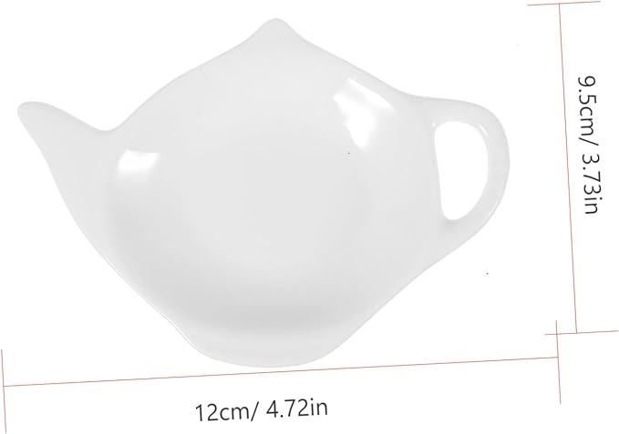 PRETYZOOM 4pcs Practical Ceramic Snack Plate Small Bowls Sauce Dish White Multi-use for Dipping Appetizers Desserts Family Restaurant