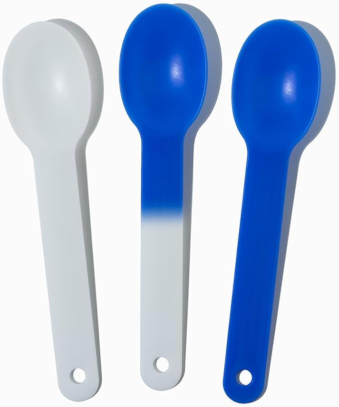 1000-Count XL Color Changing Ice Cream Plastic Spoons | Changes White to Blue When Cold | Perfect for Desserts, Yogurts, Ice Cream, Gelato | Frozen Dessert Supplies