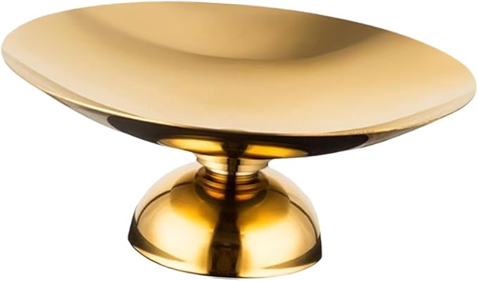 Multi-Function Storage Tray for Serving Plate and Fruit Home and Restaurant, Gold