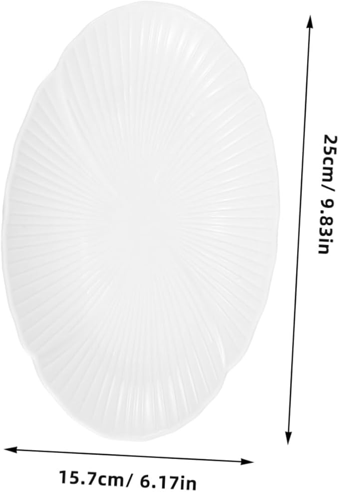 Angoily Porcelain Plate Ceramic Soup Dish for Elegant Table Settings Decorative Element for Food Photography Special Occasions Versatile Serving Tray for Pastries Sandwiches