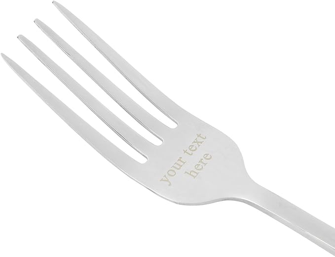 Personalized Flatware Set, Yoption Stainless Steel Customized Engraved Spoon and Fork Kit with Gift Box, Unique Lover Gift (Customized Spoon & Fork, 1)