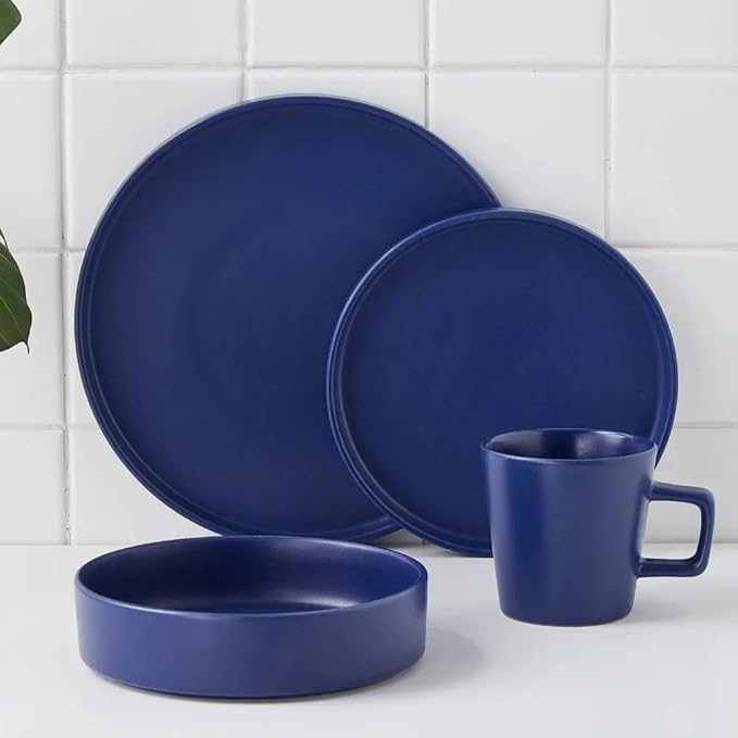 Ceramic 16-Piece Dinnerware Set Service for 4 Tableware Set of Plates Dinner Sets Plate Dish Bar