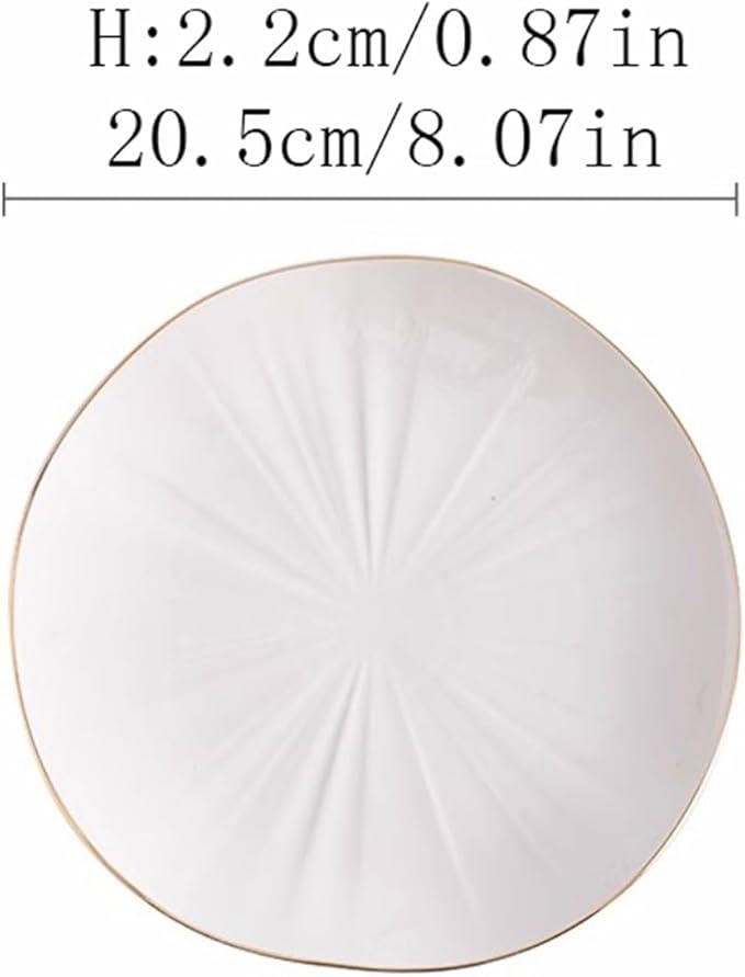 SONGCHAO Party Supplies Creative Gradient Ceramic Plate Dinner Plate Household Dessert Plate Salad Plate Fruit Plate Simple Dinner Plate Party Plates (Color : B, Size : 001)