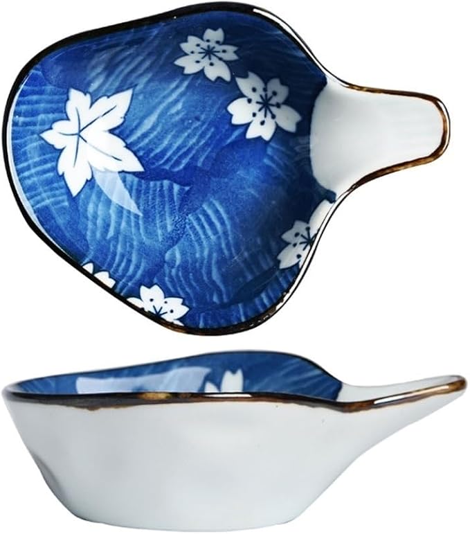 FAREWELL Dipping Bowls Ceramic Soy Sauce Vegetable Cold Soaking Bowl Appetizer Plate Condiment Bowl Fast Food Sushi Soaking Bowl Appetizer Bowls (Color : A)
