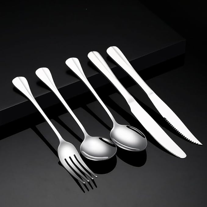 Stainless Steel Flatware serving set,Home Kitchen Eating Tableware Set,Dishwasher Safe,For Home Kitchen Restaurant Hote 9/36/54/72/90/108 Pieces Stainless Steel Knife, Fork And Spoon Household Tablewa