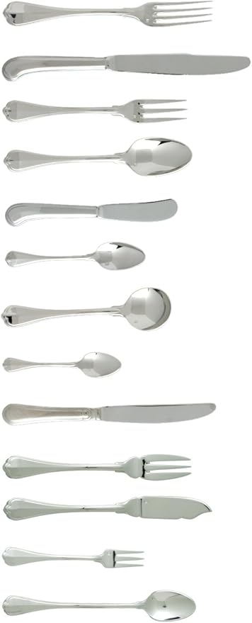 Fortessa San Marco 18/10 Stainless Steel Flatware Solid Handle Dessert Knife, Set of 12