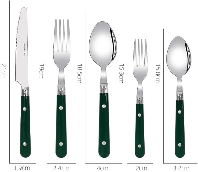 Stainless Steel Flatware serving set,Home Kitchen Eating Tableware Set,Dishwasher Safe,For Home Kitchen Restaurant Hote 5/20/30/40 Piece Cutlery Steak Knife, Fork And Spoon Set Thickened Stainless Ste