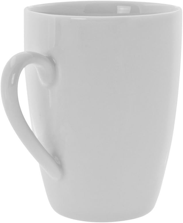 10 Strawberry Street Royal White 10 Oz Barrel Mug, Set of 6, White