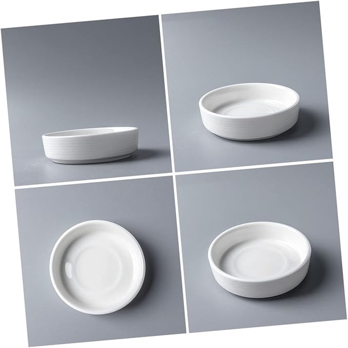 LIFKOME Dip Platter Lids 4pcs Sauce Soy Dish for Sweet Sour Sauce Mustard Sushi Condiment Trays Appetizer Dishes