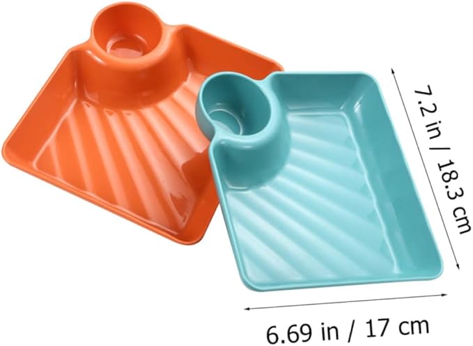 Cabilock 4Pcs Simple Style PP Snack Dishes Dumpling Plates for Appetizers Home Tableware and Easy to Clean for Serving Desserts and Bites