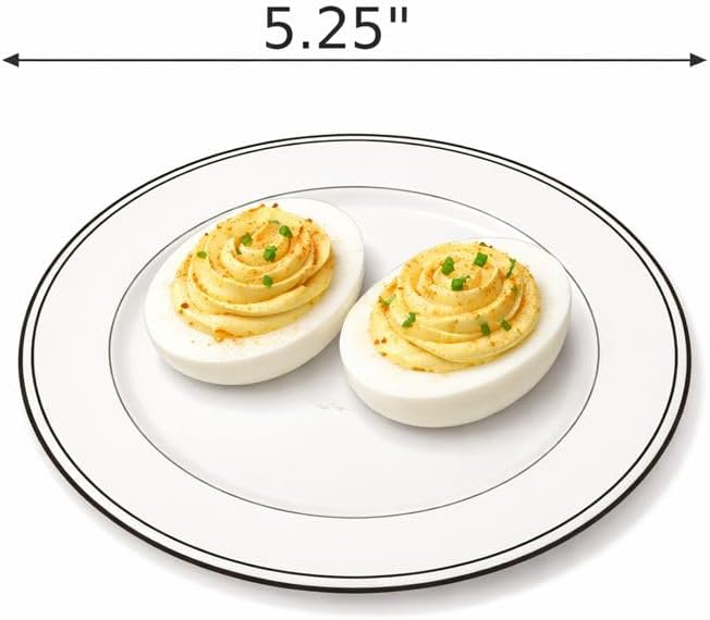 Santa Barbara Design Studio Appetizer Plate Set White Ceramic Small Plates, 5.25" Diameter, Red Bow, 4-Count