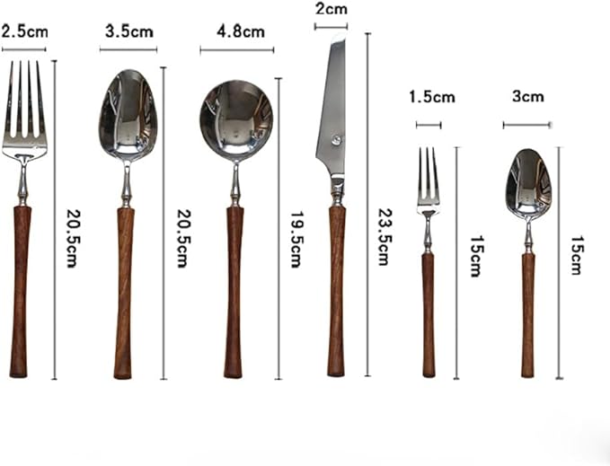 48 Piece Silverware Set Service for 8,Imitation Wooden Handle Steel Flatware Set Vintage Embossed Cutlery Utensil Set Home Kitchen Eating Tableware Set Include Fork Knife Spoon Set Dishwasher Safe