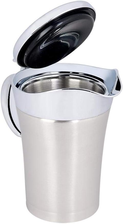 450ML/750ML 304 Stainless Steel Thermal Sauce Pot, Double Wall Insulated Gravy Boat Pot with Lid Serving Jug Bucket with Non-drip Spout for Juice Tomato Sauce Kitchen Supplies(750ml)