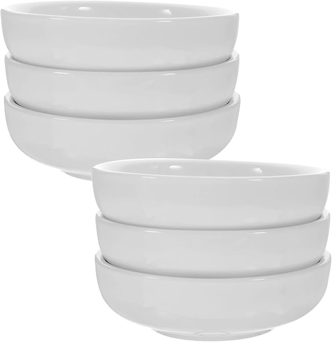 HEALLILY 6pcs Ceramic Dipping Plates Appetizer Sauce Dishes for Parties Picnics and Home Use Compact and Easy to Clean Condiment Bowls for Sauce and Vinegar