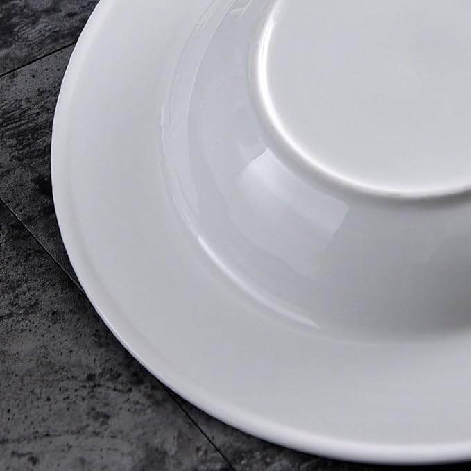 Camping Plates Simple Ceramic Hot Soup Plate Noodle Plate Ceramic Dinner Plate Restaurant Dinner Plate Banquet Dinner Plate Decorative Plate