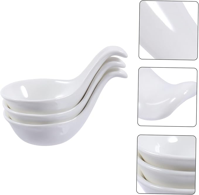 3pcs Ceramic Seasoning Dishes Appetizer Plates for Caviar Sauce Dips Truffle Goose Liver Serving Bowls Easy to Clean Portable