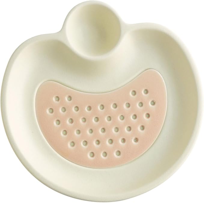 Dipping Plate Drain Tray Dumpling Serving Plate Ceramic Snack Dish Unique Design Dishwasher Safe