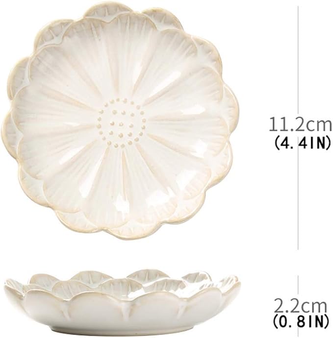 Ceramic Cutlery Salad Bowl Snack Plate Appetizer Plate Ceramic Tableware Household Seasoning Plate Dipping Sauce Plate Bone Plate Vegetable Plate Small Bowl (Color : A)