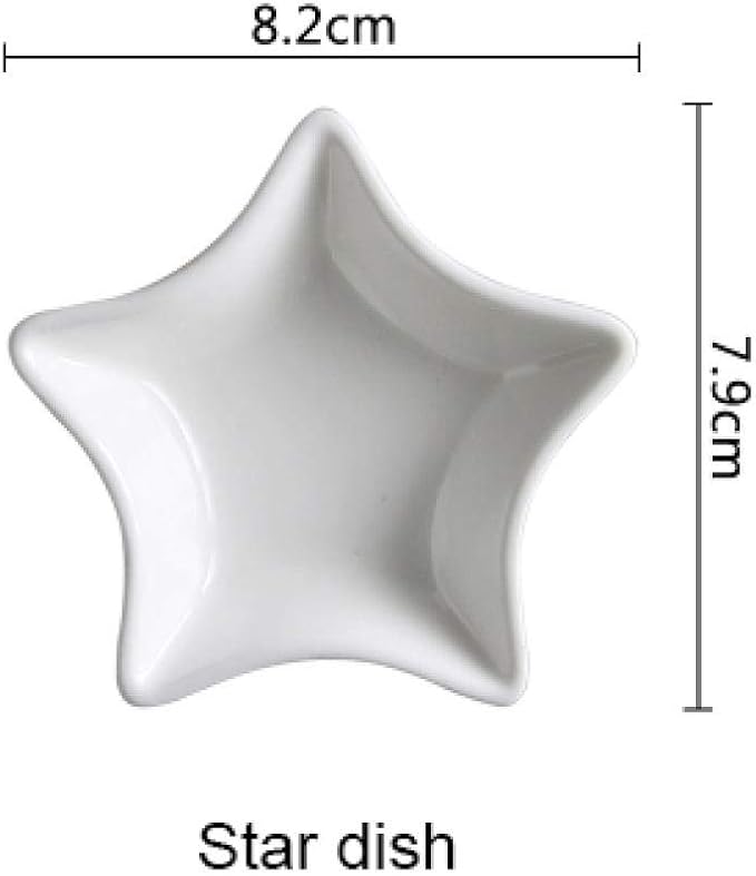 Porcelain plateCreative Japanese Dishes Ceramic Plate Household Dip Dish Cute-star dish