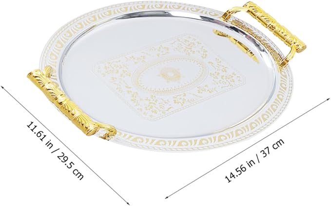 Serving Tray Elegant Snack Platter for Home Events Versatile Food Presentation Dish for Parties Weddings Housewarming More Rim Design