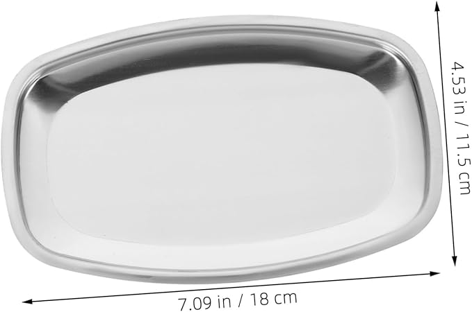 Ciieeo 304 Stainless Steel Serving Tray Rectangular Snack and Fruit Storage Tray for Hotel and Home Use Practical Dish Towel Organizer Easy to Clean
