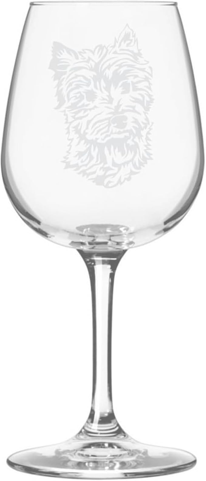 Etched Laser Art Personalized Dog Themed Etched Wine Glass - Custom Dog Breed Wine Glasses, Ideal for Pet Lover, Personalized Birthday Gift for Men & Women - West Highland Terrier Customized, 12.75 oz