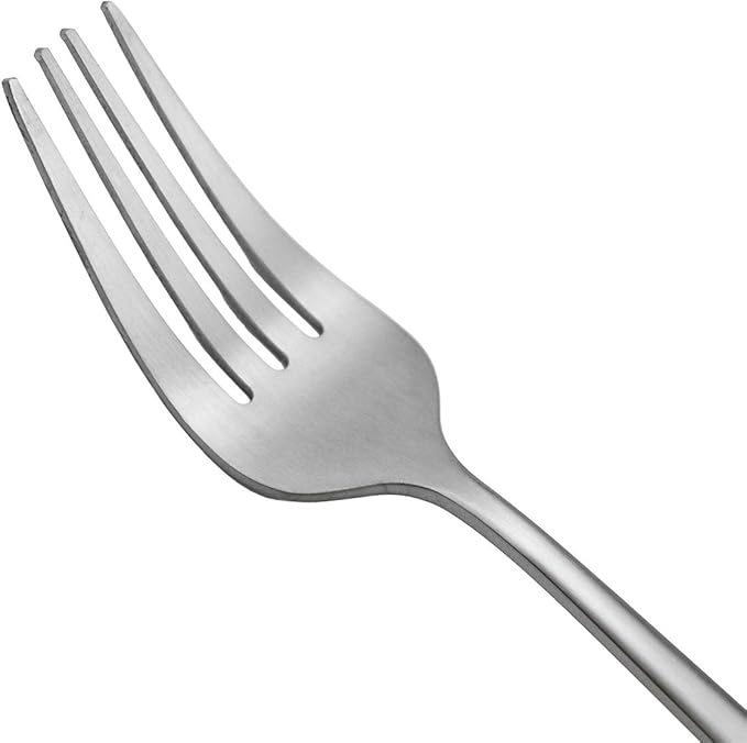 Matte Silver Silverware Set, Uniturcky Satin Finish 20-Piece 18/10 Stainless Steel Flatware Set Knife Fork Spoon, Tableware Cutlery Sets Service For 4,Utensils For Kitchens Camping And Party