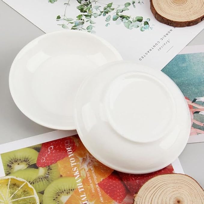 6 Pack Dipping Bowls Sauce Dishes, 3.5 Inches Ceramic Soy Sauce Dish, Round Side Dishes, Small Appetizer Plates for Dinner Party