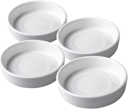 Ciieeo 4pcs Ceramic Spice Trays Multi-function Dipping Sauce Bowls for Condiments Appetizer Dishes for Restaurants Catering and Home Use