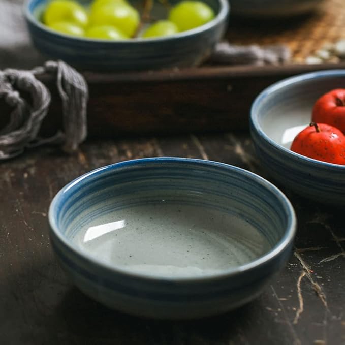 Appetizer Bowls Handmade Dipping Sauce Bowl Japanese Retro Round Dipping Sauce Plate Snack Dessert Sushi Dipping Bowl Appetizer Plate Seasoning Dish Salad Bowls