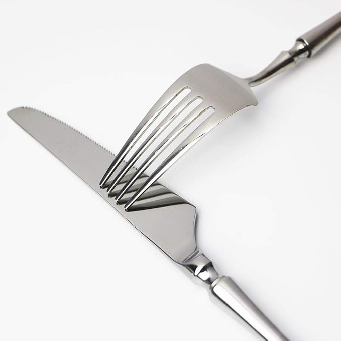 JASHII 18/10 Stainless Steel Silver Flatware/Cutlery/Tableware Set Service for 1 Person, Include Knife/Fork/Spoon, Mirror Polished (Silver)