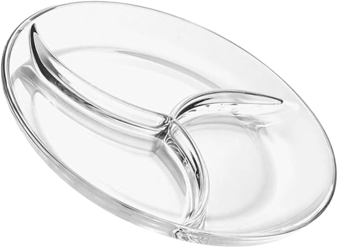 NOLITOY Plates Lunchable Container Fruit Salad Plate Serving Tray Modern Kitchen Glass Tableware