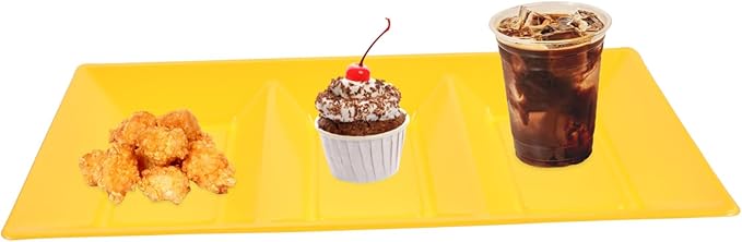 Mobestech 30pcs Plastic Divided Tray Serving Dish for Snacks Appetizers Desserts Easy to Clean Maintain for Parties Family Gatherings and Restaurants