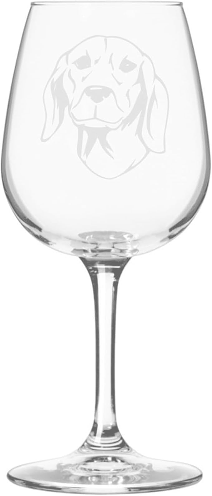 Etched Laser Art Personalized Dog Themed Etched Wine Glass - Custom Dog Breed Wine Glasses, Ideal for Pet Lovers, Unique & Personalized Birthday Gift for Men & Women - Serbian Hound (Balkan), 12.75 oz