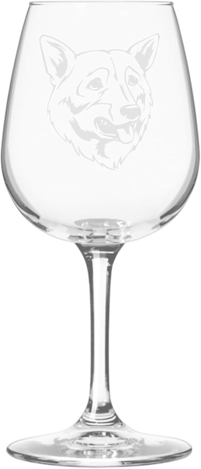 Etched Laser Art Personalized Dog Themed Etched Wine Glass - Custom Dog Breed Wine Glasses, Ideal for Pet Lovers, Unique Birthday Gift for Men & Women, Personalized Gift - Swedish Vallhund, 12.75 oz