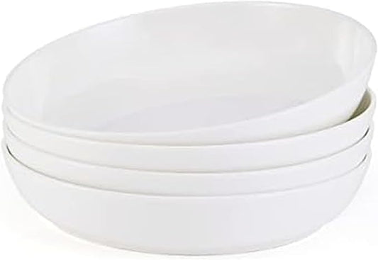 Mikasa Samantha Bone China Lightweight Chip Resistant Set of 4 Pasta Bowls Set, 9 Inch