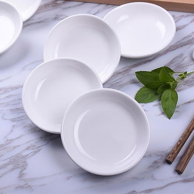 6 Pack Dipping Bowls Sauce Dishes, 3.5 Inches Ceramic Soy Sauce Dish, Round Side Dishes, Small Appetizer Plates for Dinner Party