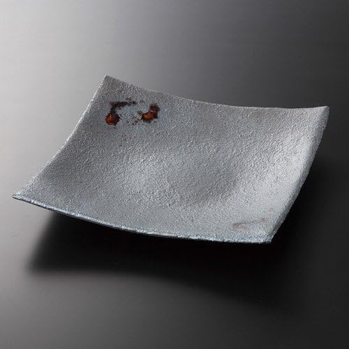 Wasabi 8.0 Square Plate, 9.4 x 9.4 inches (24 x 24 cm), 26.1 oz (740 g), Special Appetizer Plate, Restaurant, Ryokan, Japanese Tableware, Restaurant, Commercial Use