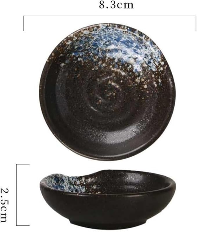 Appetizer Plates Dipping Bowls Small Bowls for Dips, Snacks Ceramic Soy Sauce Dish Kitchen Supplies for Condiment