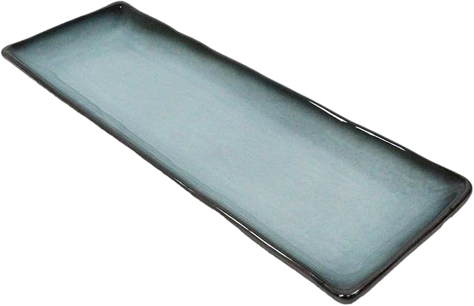 Ebros Gift Blue Sky Stars Artistic Seikai Porcelain Collection Dinnerware Serveware Kitchenware Set Asian Japanese Dining Restaurant Supply (Pack Of 5 Rectangular Serving Platter 14"L)