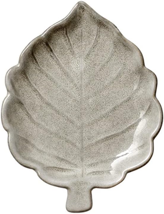 Ceramic Cutlery Salad Bowl Snack Plate Ceramic Appetizer Plate Unique Seasoning Plate Snack Plate Leaf-Shaped Small Plate Fruit Pastry Plate Small Bowl (Color : C)