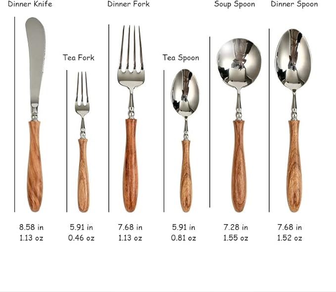 Small Dessert Forks, 18/8 Stainless Steel Cake Fork Fruit Fork With Wooden Handle, 5.9 Inches Tasting Appetizer Forks Set of 4, Mirror Finish