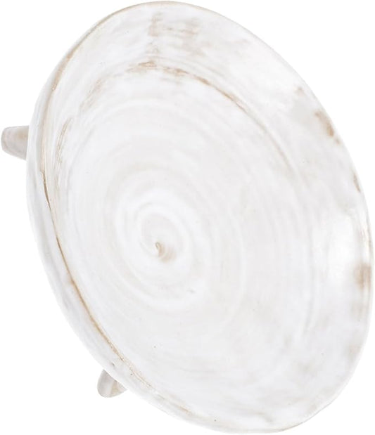 PRETYZOOM Creative Three-Legged Dipping Sauce Plate Ceramic Condiment Dish Rustic Snack Bowl for Appetizers Kitchen Utensil White for Sushi and Sauces