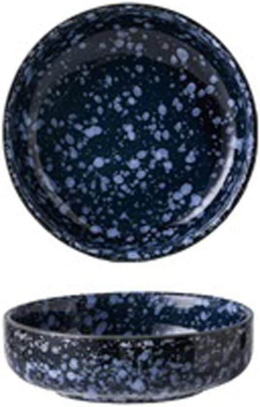 Appetizer Plate 1Pc Dipping Bowl Retro Ceramic Household Soy Sauce Vinegar Seasoning Dish Barbecue Dipping Dish Round Snack Plate Snack Plate Sauce Dipping Saucer Trays (F)