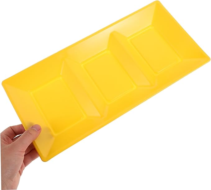 Mobestech 30pcs Plastic Divided Tray Serving Dish for Snacks Appetizers Desserts Easy to Clean Maintain for Parties Family Gatherings and Restaurants