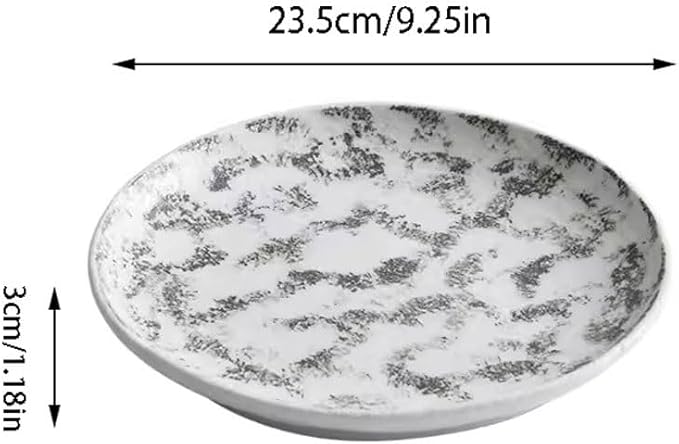 SONGCHAO Party Supplies Creative Frosted Underglaze Ceramic Irregular Dinner Plate Cold Dish Plate Restaurant Salad Plate Appetizer Plate Party Plates (Color : 9.3inch)