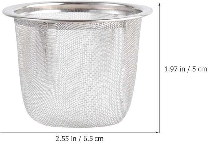 Hemoton 10pcs Stainless Steel Tea Infuser, Extra Fine Mesh Tea Strainer Insert for Loose Tea, Tea Steeper Basket Filter for Teapot, Mug, Cup