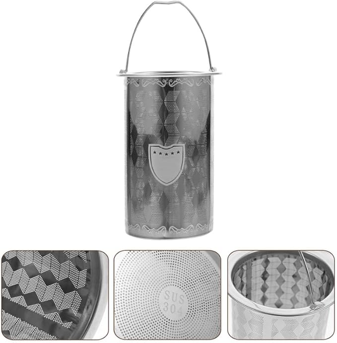 PRETYZOOM Stainless Steel Tea Infuser Basket with Handle 3.5 Inch Compact Replacement Filter for Loose Leaf Tea Brewing in Teapots and Cups