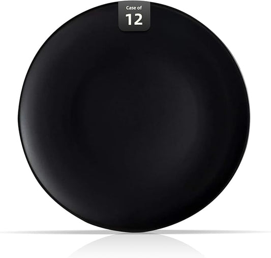 Stoneware Coupe Commercial Grade Dinnerware, Matte Black, Plate 11.25", Case of 12