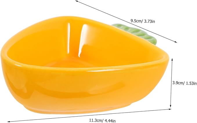 Ciieeo Carrot Shaped Ceramic Sauce Plate Multi-use Plate Dipping Bowl Soy Sauce Vinegar Mustard Dish